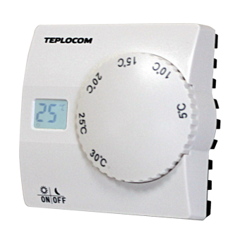 Проводной комнатный термостат TEPLOCOM TS-2AA/8A